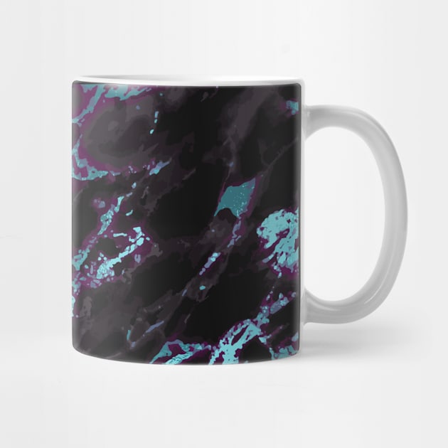 Marble Pattern Aesthetic Black Purple Blue Teal by jodotodesign